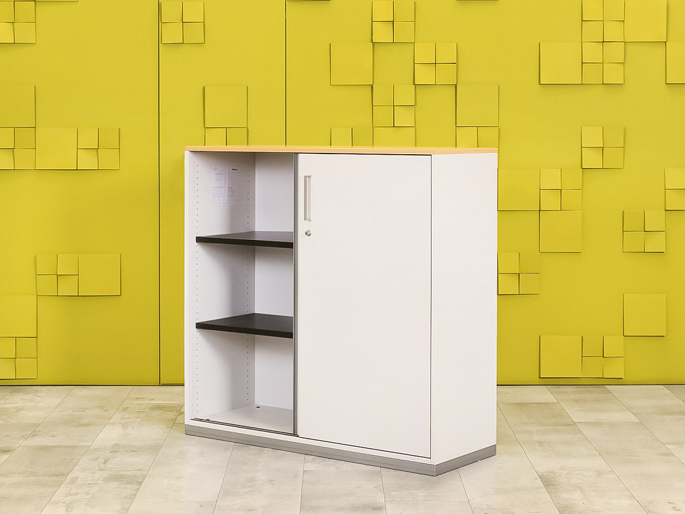 Шкаф для документов офисный Steelcase ЛДСП Белый Франция  ШД2ДБ3-04026