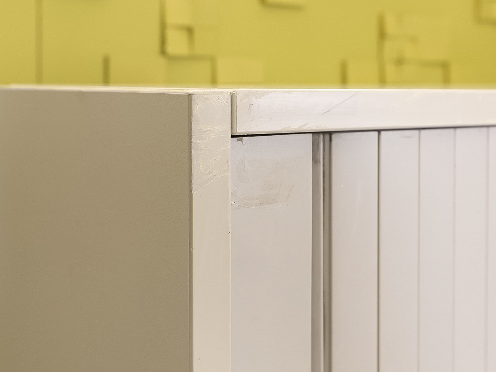 Шкаф для документов офисный  Steelcase ЛДСП Серый Франция  ШД1ДС1-27046