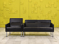 Комплект мягкой мебели Steelcase Кожа Чёрный Франция  ДНКЧК-06026