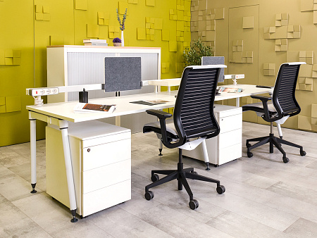 Комплект офисной мебели на 2 человека Herman Miller ДСП Белый США_ГКБ2-111122