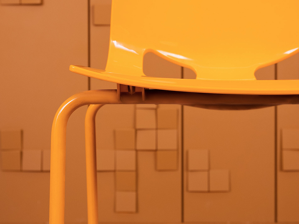 Барный стул  Пластик Оранжевый   (УНПО1-20025)