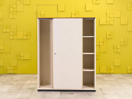 Шкаф для документов офисный BENE 1200x430x1530 Закрытый ЛДСП Серый Австрия_ШД2ДС-051223