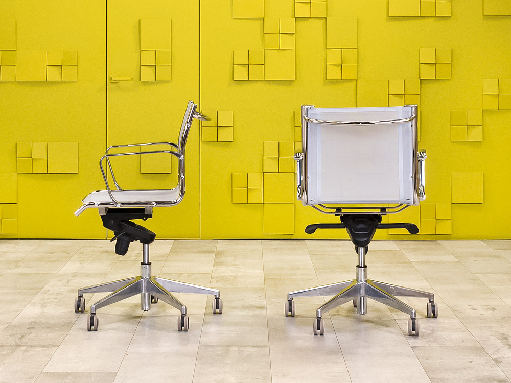 Офисное кресло для персонала на колесах Сетка Серый Италия_КПТС-160924