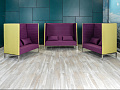 Офисный диван Unital 1600x720 Ткань Фиолетовый; Зелёный Россия_ДНТФ2-16021
