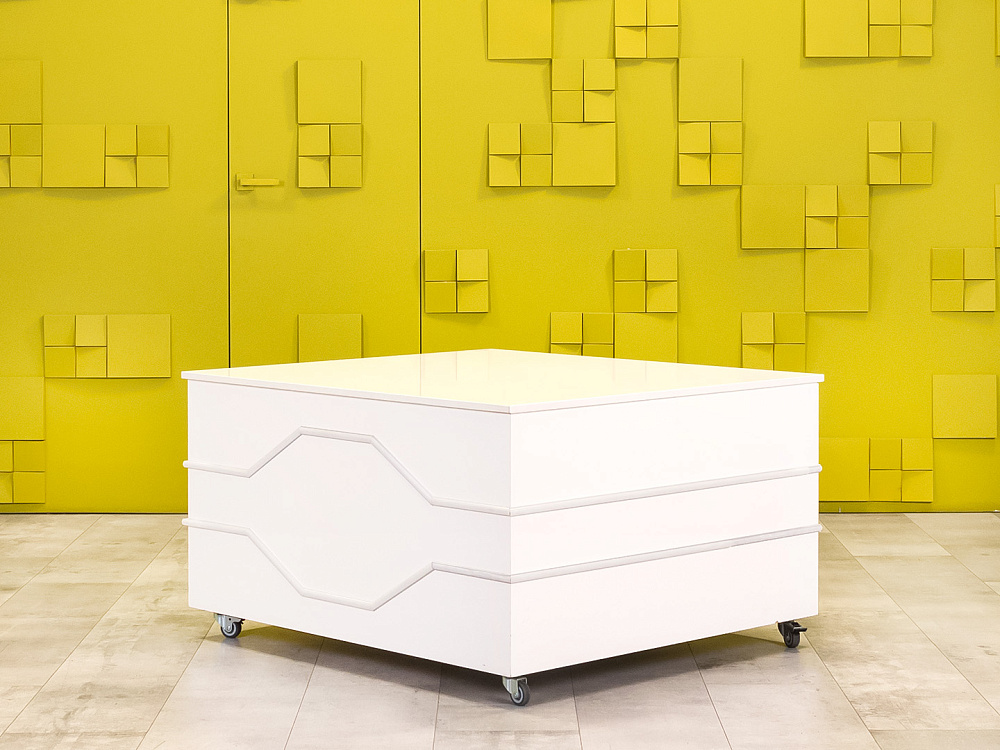 Журнальный столик 1100x1100x620 ЛДСП Белый Россия_СЖПБ-011024