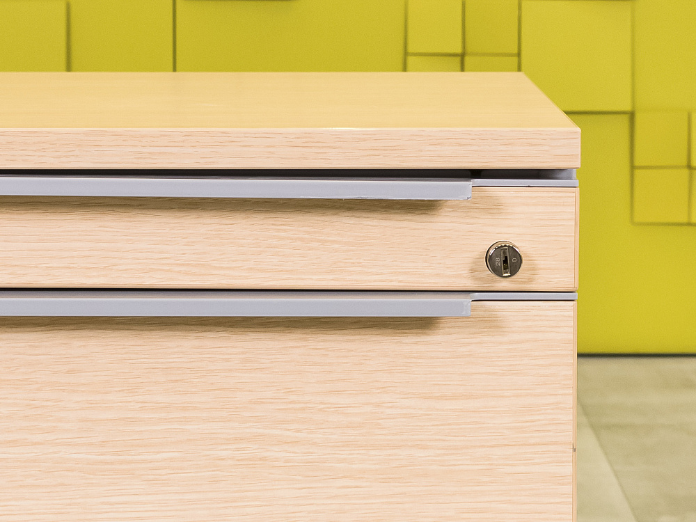 Офисная тумба выкатная  HAWORTH ЛДСП Зебрано США  ТВ3ЯЗ-29105