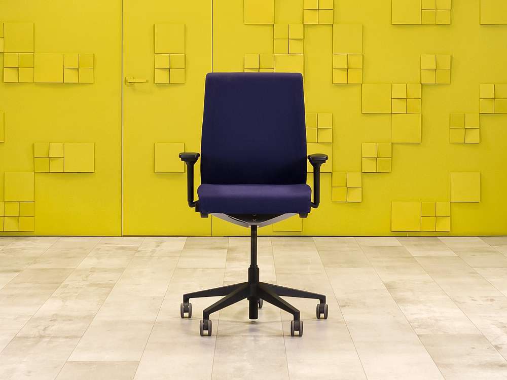 Офисное кресло для персонала на колесах Think Steelcase Ткань Синий Франция_КПТН-161224