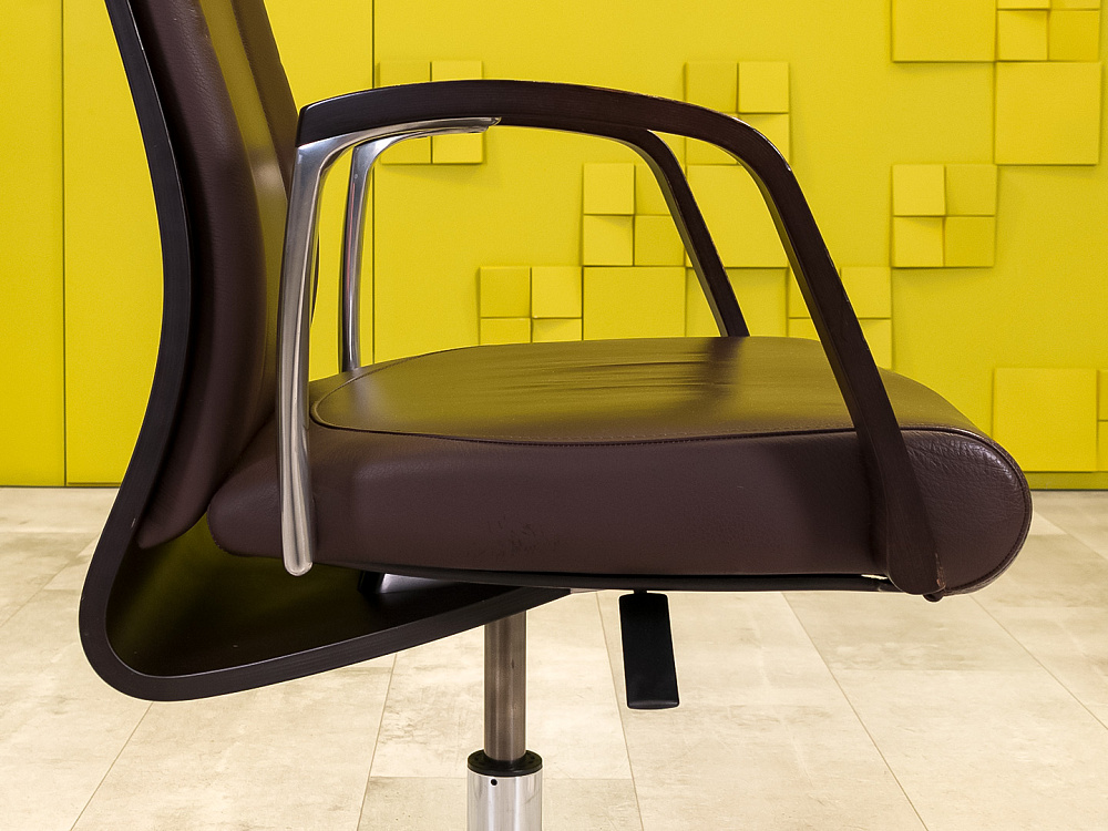 Офисное кресло руководителя на колесах Verona Arte's Кожа Коричневый Италия_КРКК1-231224