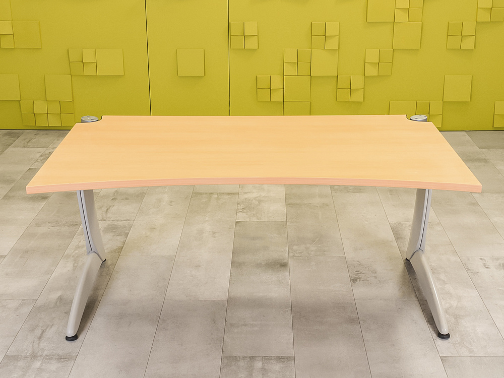 Офисный стол эргономичный Steelcase 1600x900 ЛДСП Бук Франция_СПЭВ-280923