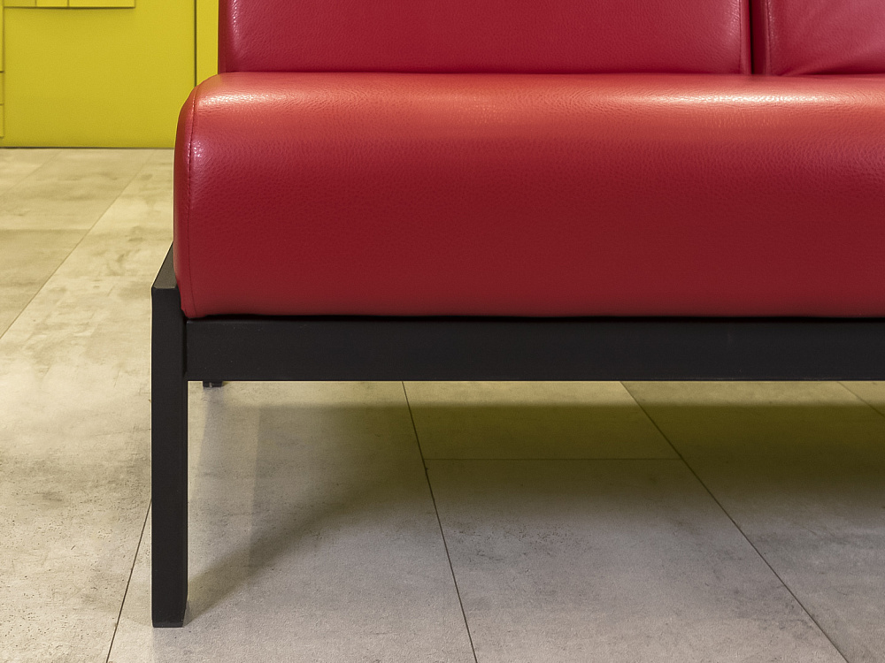 Офисный диван Сандра Кожзам Красный Россия  ДНКК-27046