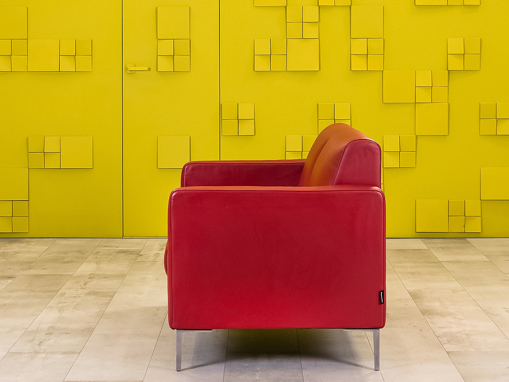 Офисный диван Herman Miller 1280x780 Кожа Красный США_ДНКК-270324
