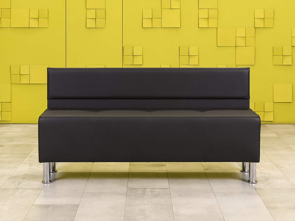 Офисный диван Экокожа Чёрный Россия  ДНКЧ-27115