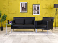 Комплект мягкой мебели WALTER KNOLL 1300x690 Кожа Чёрный Германия_ДНКЧК-190124