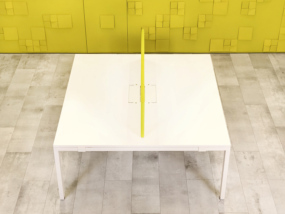 Комплект офисной мебели стол с тумбой  Vitra ЛДСП Белый Швейцария  ГКБ-04026