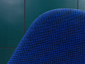 Офисное кресло для персонала на колесах Ткань Синий Импорт_КПТН-270323