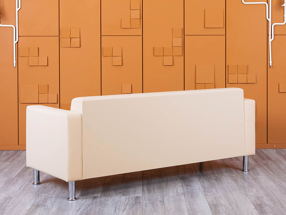 Офисный диван ДМебель Кожзам Бежевый   (ДНКБ3-25094(нов))