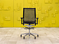 Офисное кресло для персонала на колесах Steelcase Кожа Чёрный Франция_КПКЧ-290922