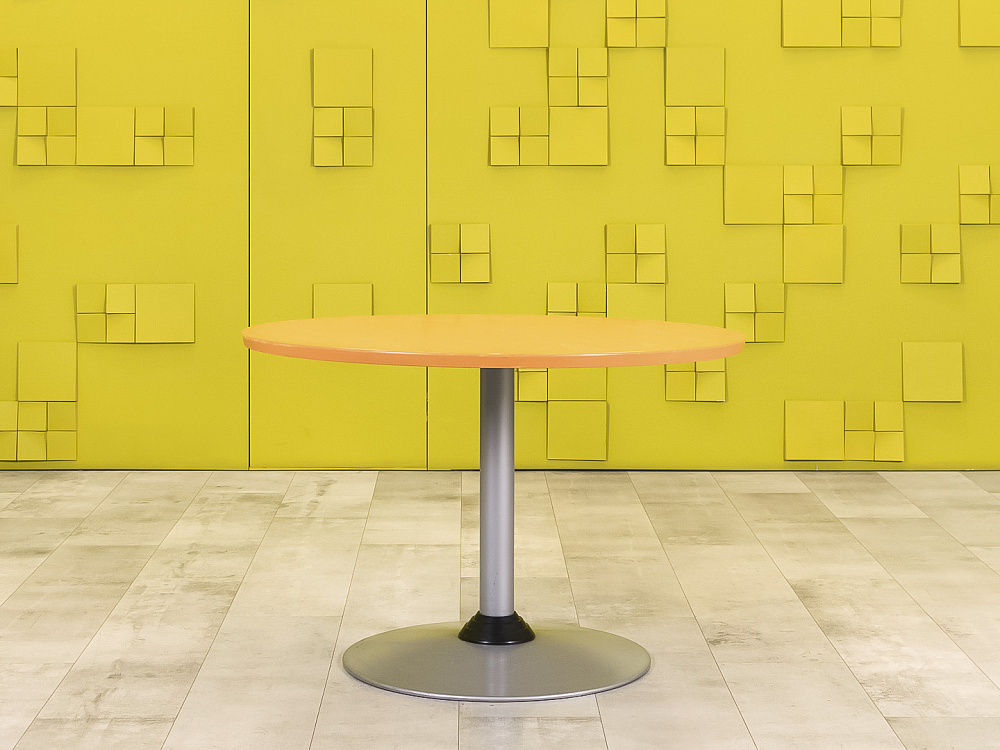 Офисный стол для переговоров Steelcase 1100x1100x720 ЛДСП Бук Франция_СГКВ-280923