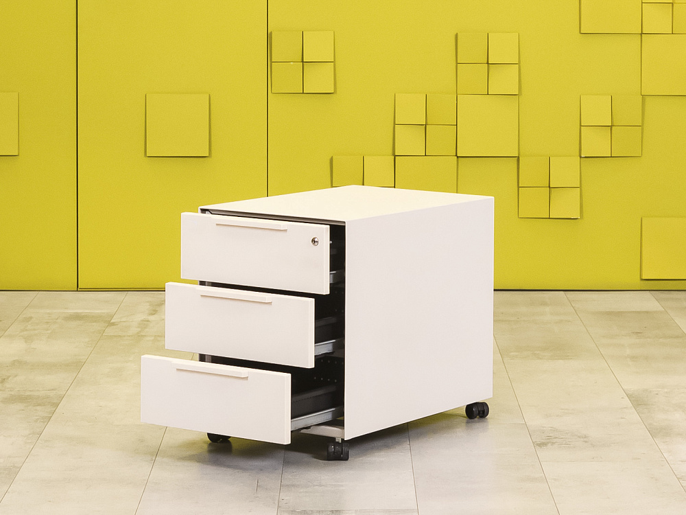 Офисная тумба выкатная Vitra Металл Белый Швейцария  ТВ3ЯБ-30016