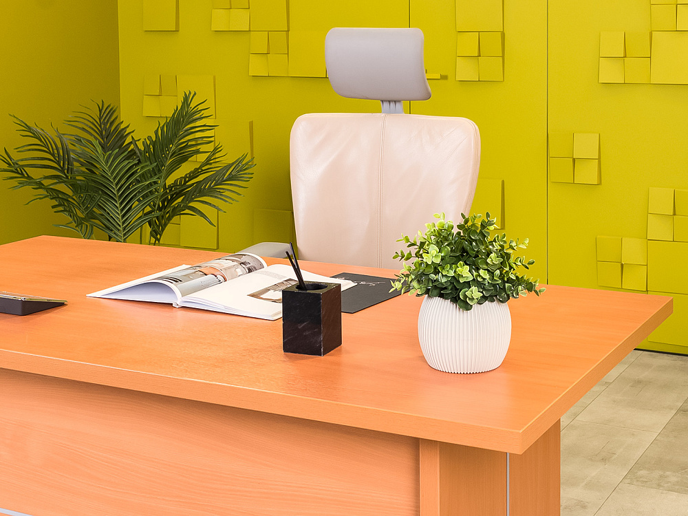 Стол для руководителя 1600x800 ЛДСП Ольха Россия_СРПЛ-250624