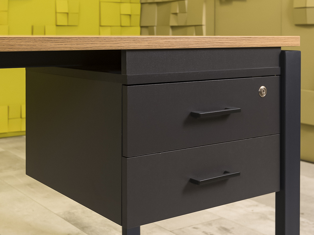 Офисный стол прямой ЛДСП Зебрано  СППЗ1-26016