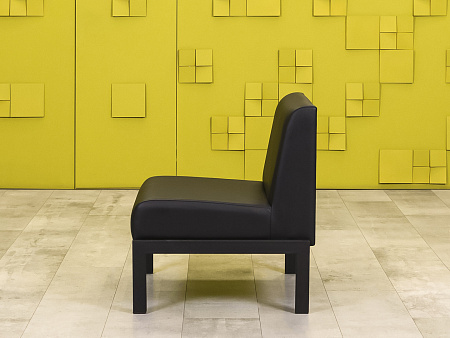 Мягкое кресло Лофт Сандра Кожзам Чёрный Россия  КНКЧ-18036