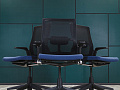 Офисное кресло для персонала на колесах AHREND Ткань Синий; Чёрный Нидерланды_КПТН-200922
