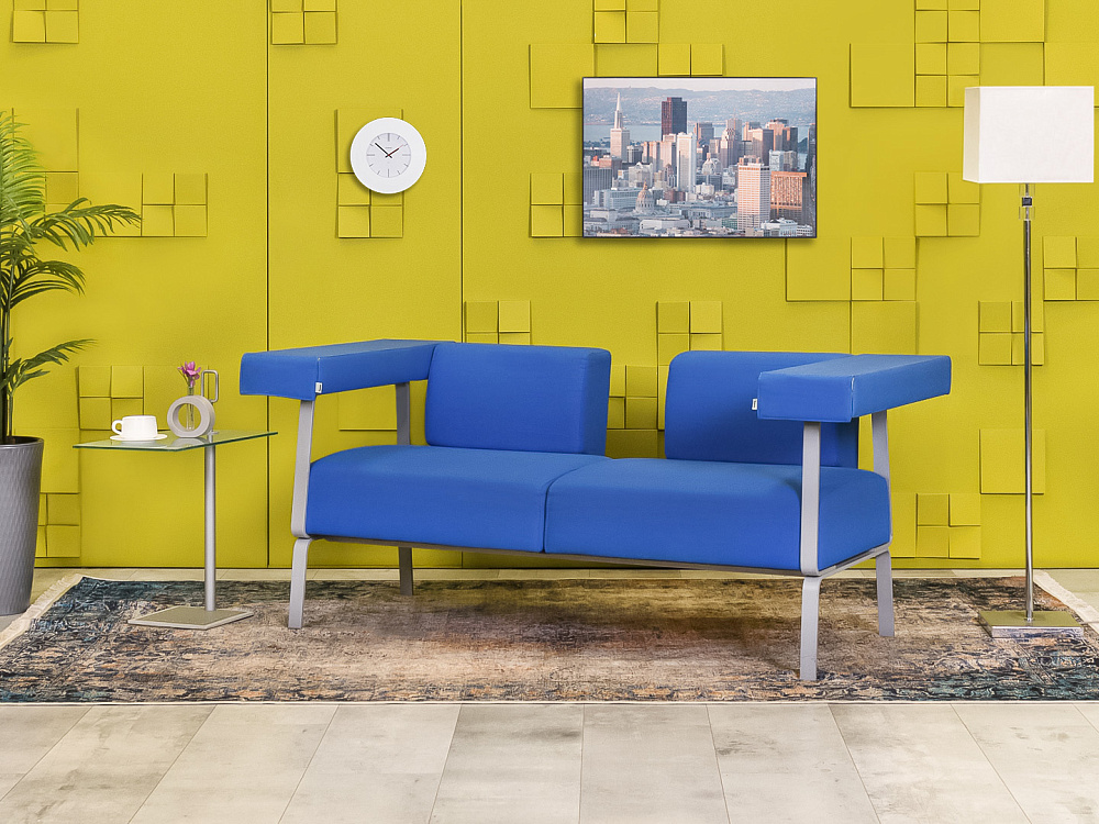 Офисный диван BENE 1750x790 Ткань Синий Австрия_ДНТН-180723