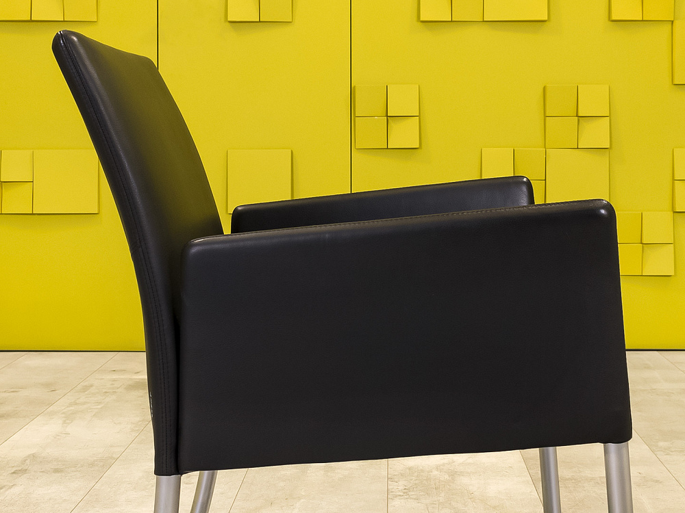 Комплект из 2-х мягких кресел WALTER KNOLL 700x700 Кожа Чёрный Германия_КНКЧК-25051