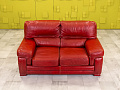 Диван и 2 кресла TS SALOTTI 1600x900 Кожа Красный Италия_ДНККК-241123