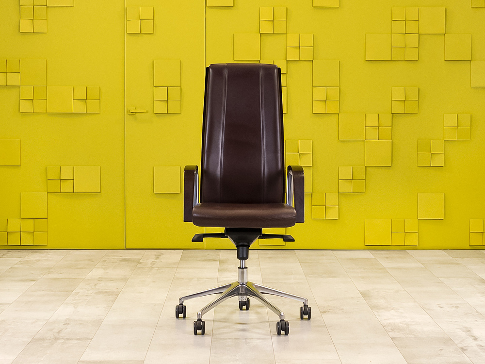 Офисное кресло руководителя на колесах Verona Arte's Кожа Коричневый Италия_КРКК-231224