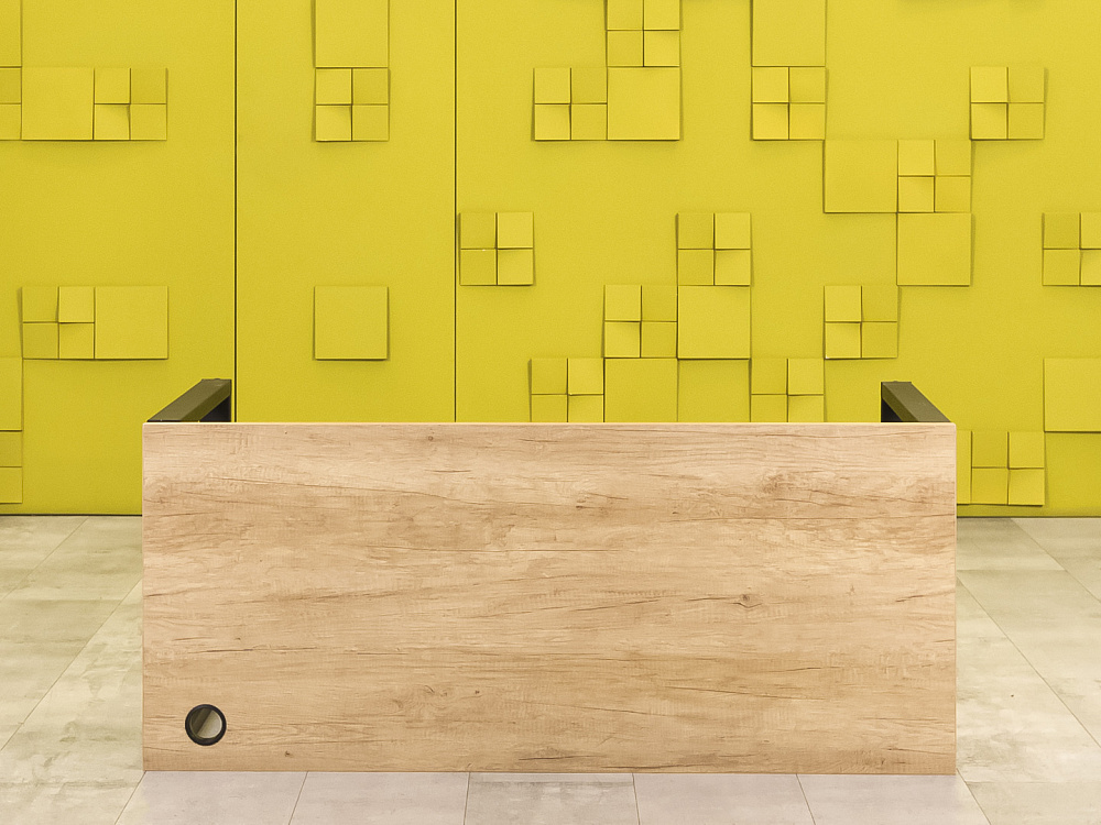 Офисный стол прямой ЛДСП Зебрано Россия  СППЗ1-18075