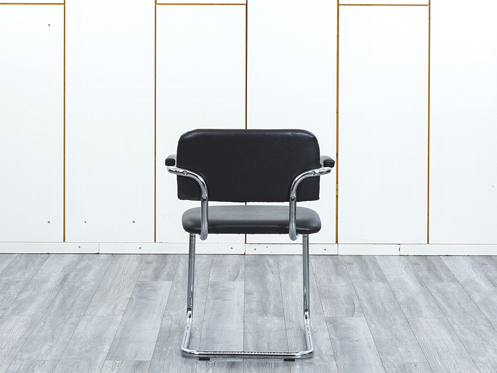 Конференц кресло для переговорной  Черный Кожзам    (УДКЧ-10073)