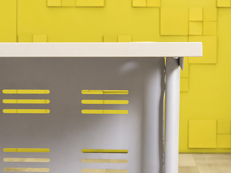 Офисный стол прямой ЛДСП Серый  СППС-01125