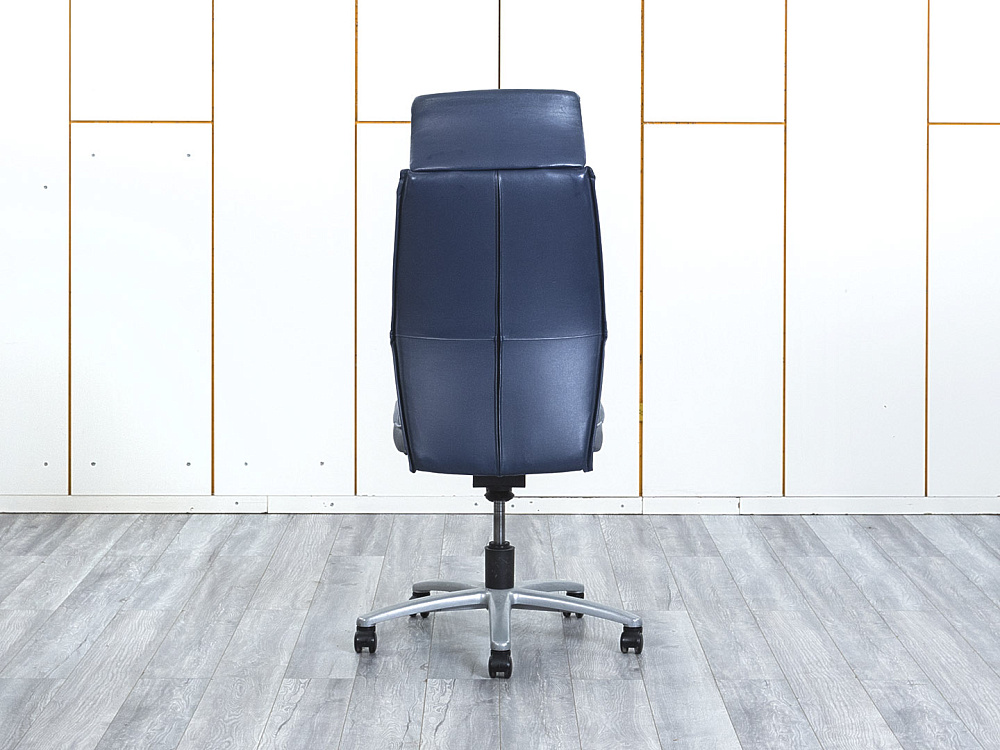 Офисное кресло руководителя   Кожа Синий   (КРКН-15044)