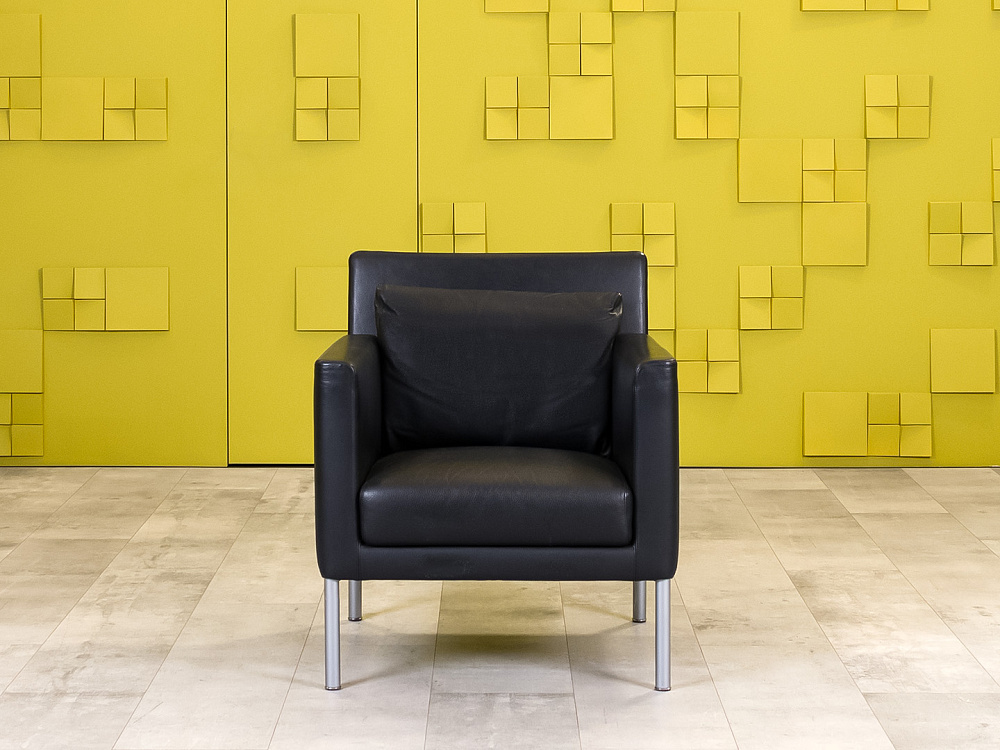 Комплект мягкой мебели WALTER KNOLL 1300x690 Кожа Чёрный Германия_ДНКЧК-190124