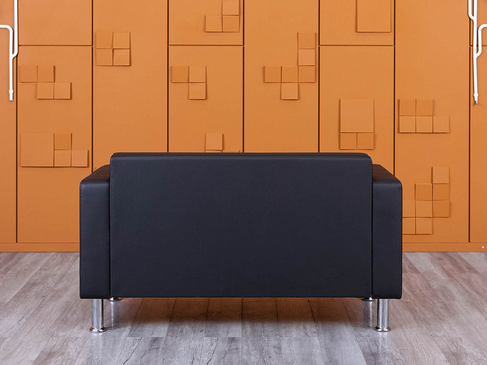 Офисный диван ДМебель Кожзам Черный   (ДНКЧ2-25094(нов))