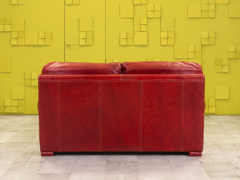 Диван и 2 кресла TS SALOTTI 1600x900 Кожа Красный Италия_ДНККК-241123