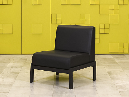 Мягкое кресло Лофт Сандра Кожзам Чёрный Россия  КНКЧ-18036