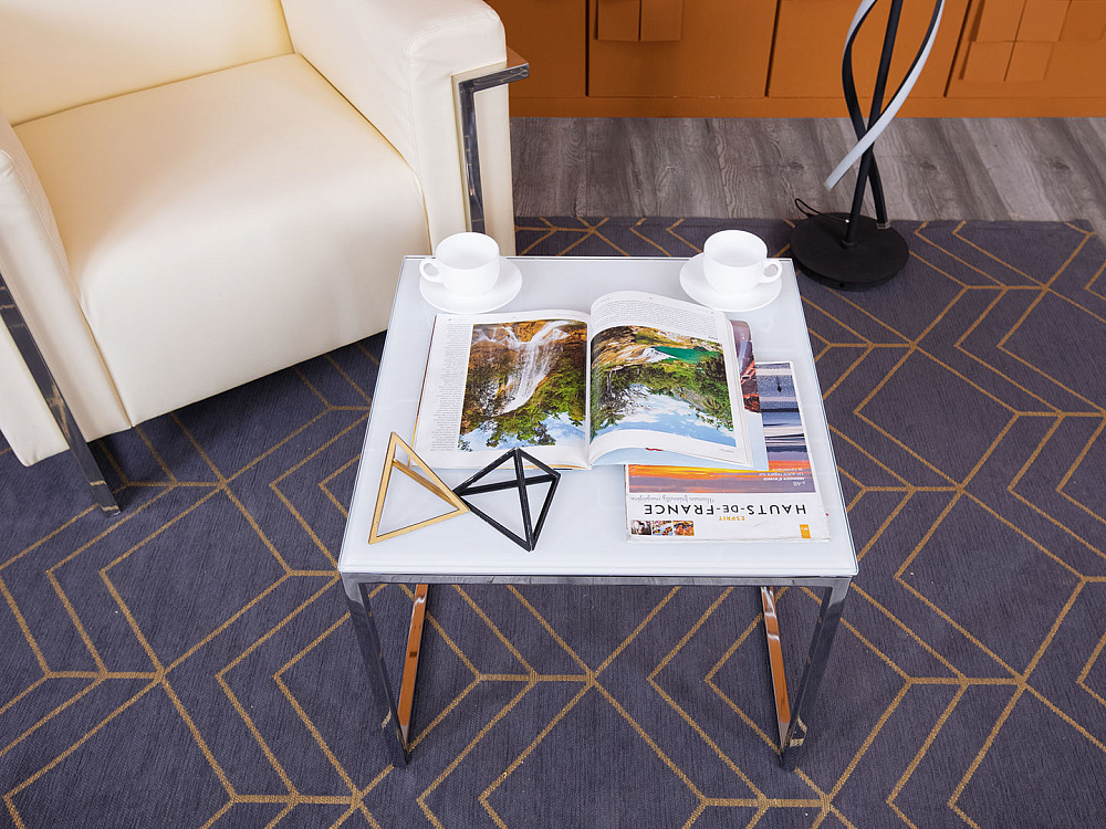 Журнальный столик  550х550х460 Стекло Прозрачный   (СЖПС-24025)