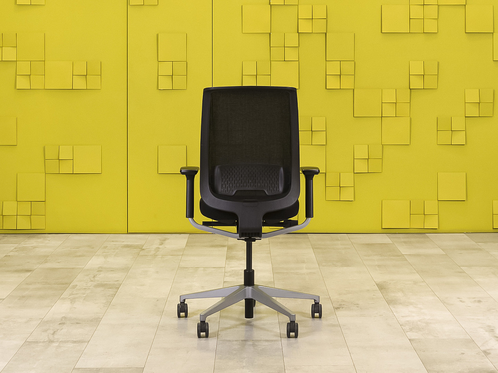 Офисное кресло для персонала на колесах Reply Steelcase Ткань Чёрный Франция  КПТЧ-30016