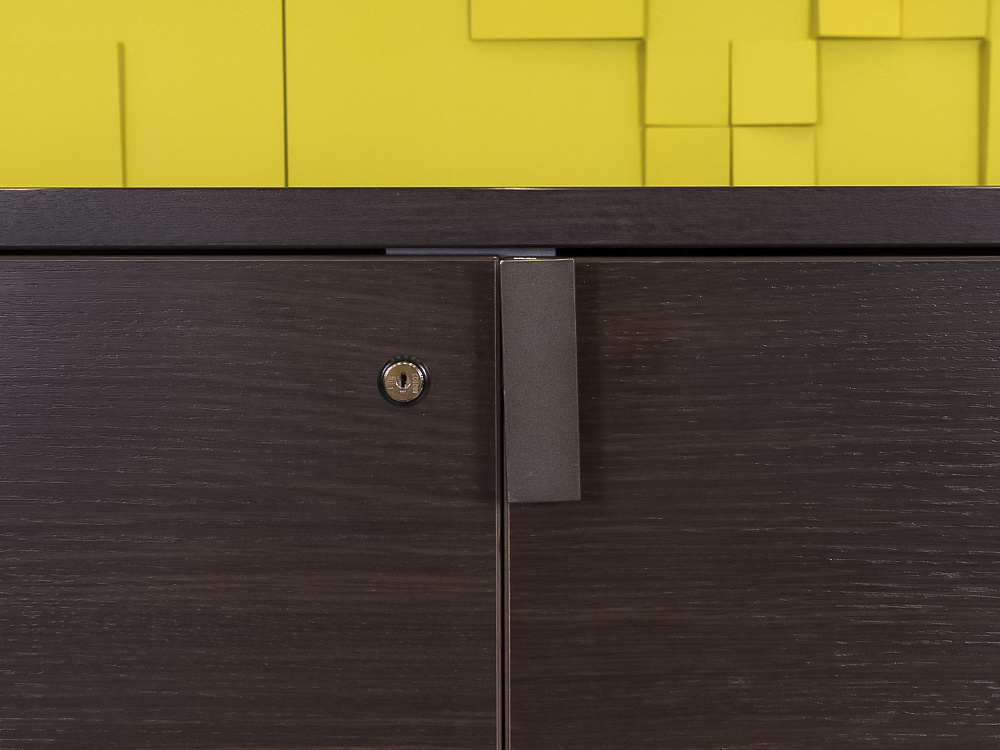 Шкаф для документов офисный ЛДСП Венге   ШД2ДЕ-31035