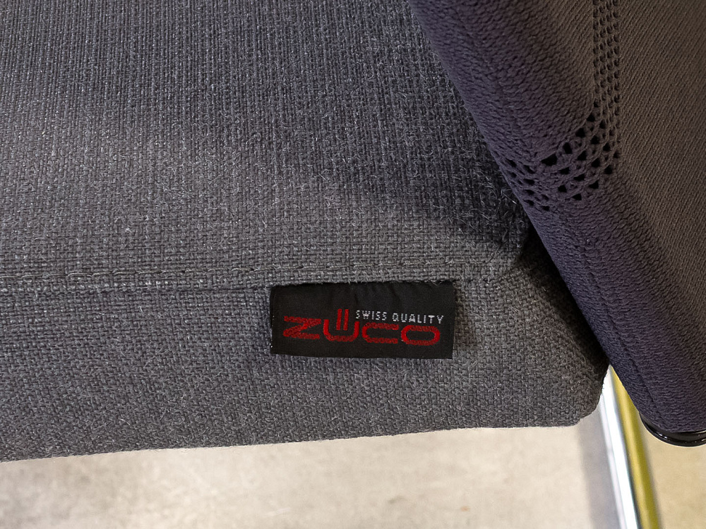 Конференц кресло для переговорной на полозьях ZUCO Ткань Серый Швейцария_КДТС-260224