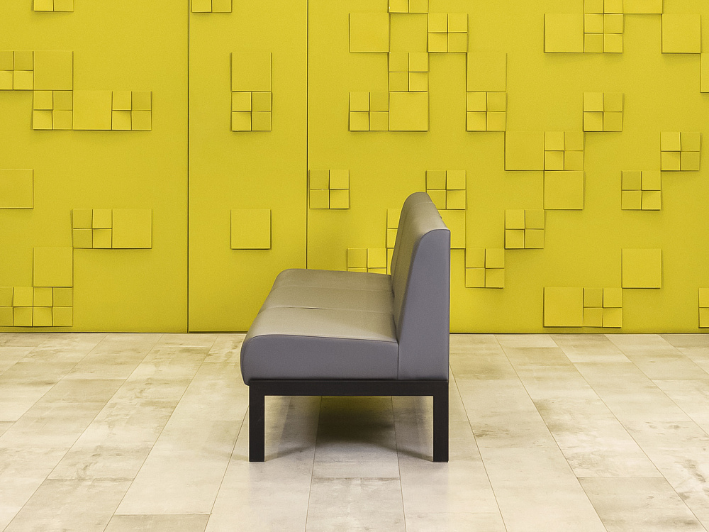 Офисный диван Сандра Кожзам Серый Россия  ДНКС-27046