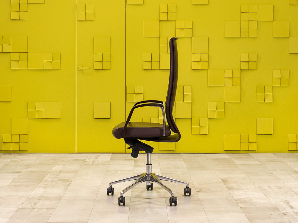 Офисное кресло руководителя на колесах Verona Arte's Кожа Коричневый Италия_КРКК-231224