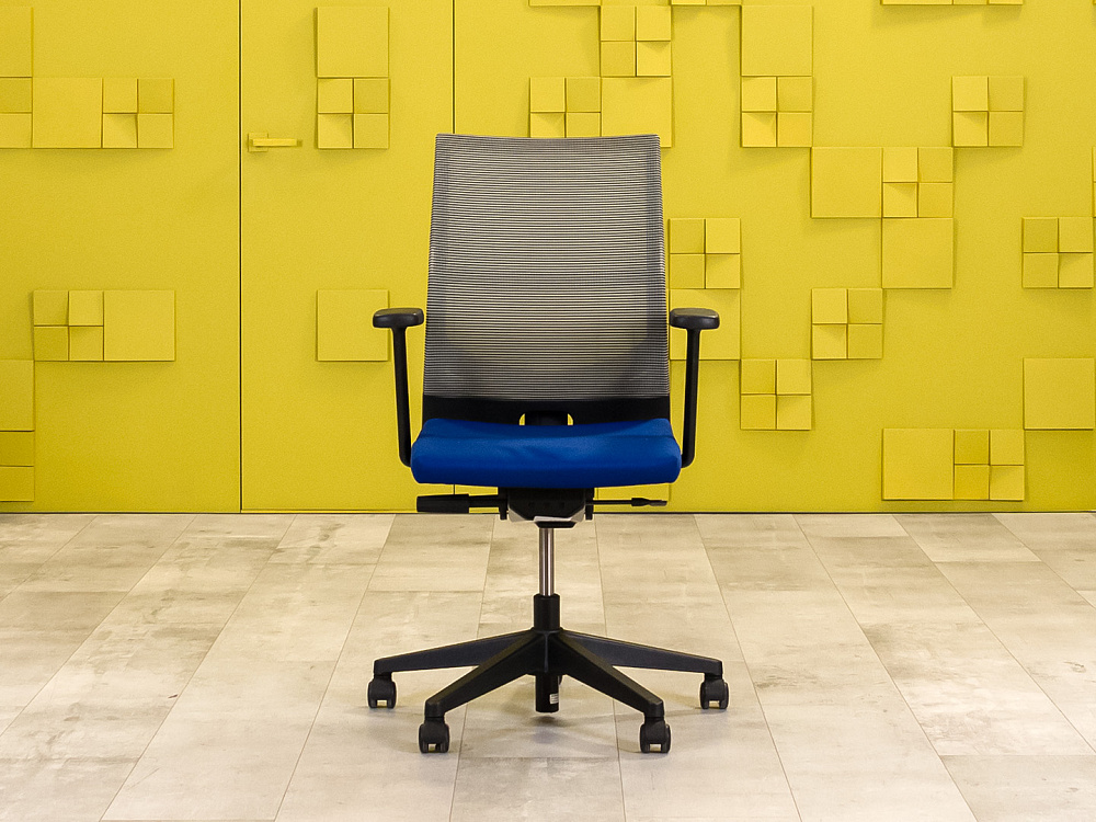 Офисное кресло для персонала на колесах HAWORTH Ткань Синий США_КПТН1-260224