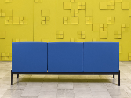 Офисный диван Лофт Сандра Кожзам Синий Россия  ДНКН-18036