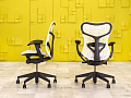 Офисное кресло руководителя на колесах Mirra 2 Herman Miller Сетка Серый США_КРТС-150924