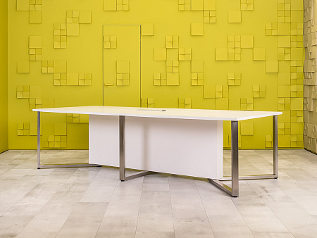 Офисный стол для переговоров LAS 2800x1180x750 ЛДСП Белый Италия_СГПБ-270424