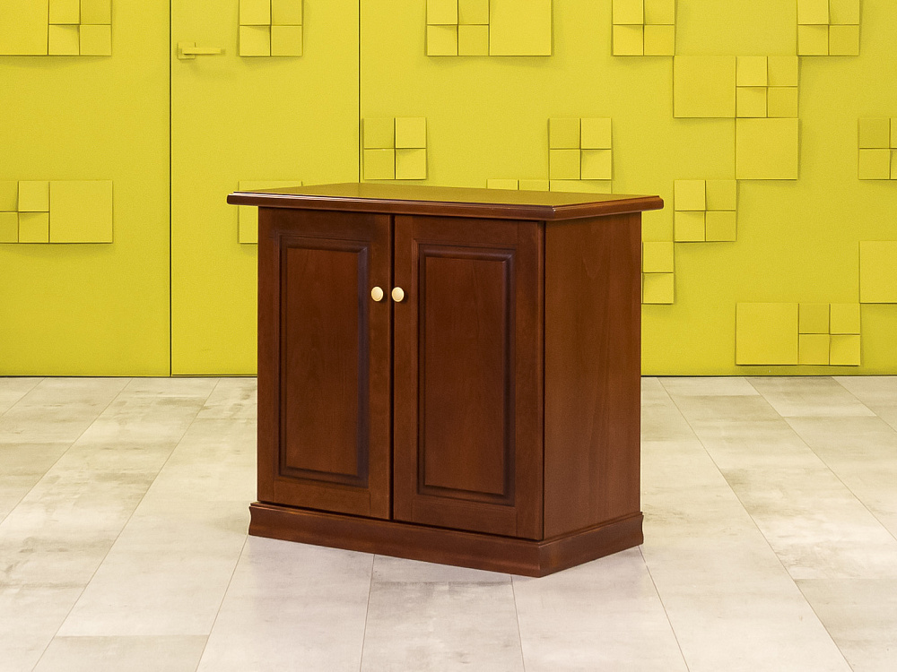 Тумба в кабинет руководителя под оргтехнику 850х430х750 Шпон Вишня Без ящиков Польша_ТО2ДШ-131023